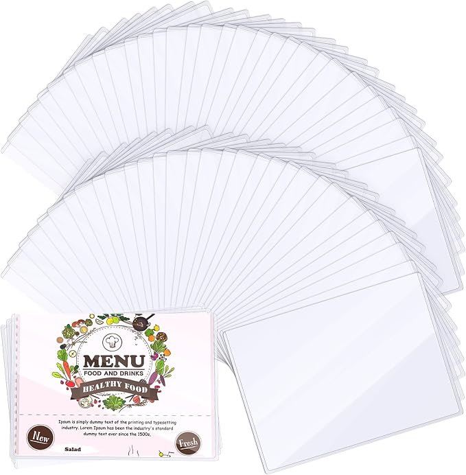 50 Pcs Rigid Print Protectors 8.5x11 25mil Clear Hard Sleeves by Henoyso