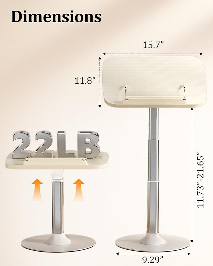 2-in-1 Kids Reading Stand for Books and Tablets, Adjustable Book Holder | Reading Stand for Kid Books,Kid-Friendly Ergonomic Book Holder for Toddlers,Laptop Riser Stand for Homeschool Floor Couch Bed - Image 2