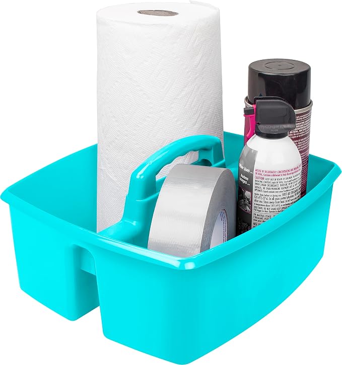 Storex Industries 13" x 11" x 6.375" Large Caddy, Teal by Storex