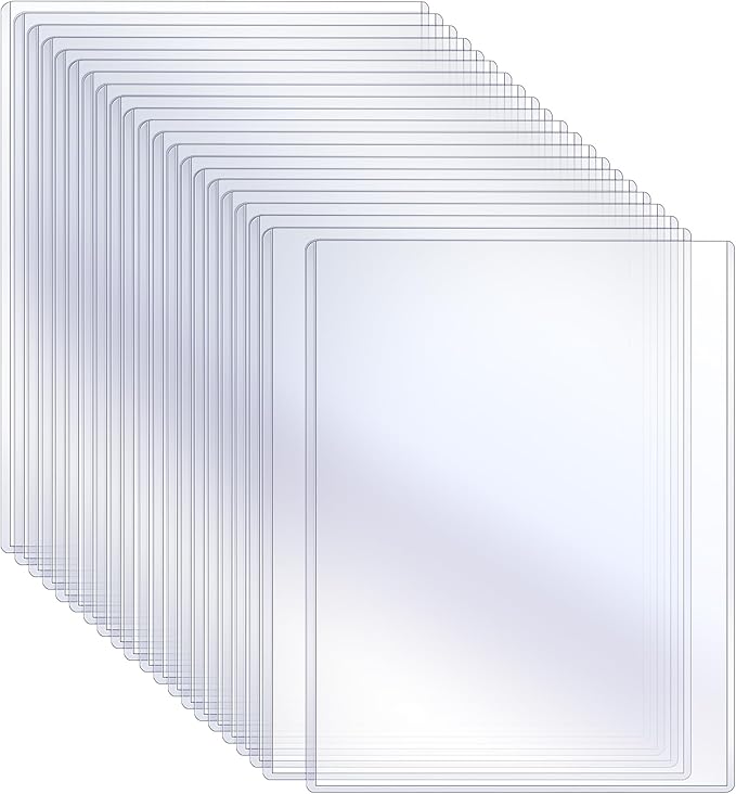 Sherr 20 Pcs Rigid Print Protectors Fit 24 x 36 Inch Poster Paper, Top Loading Page Protectors Plastic Poster Sleeves PVC Clear Sheet Holder to Display Photo Document Magazine Certificate by Sherr