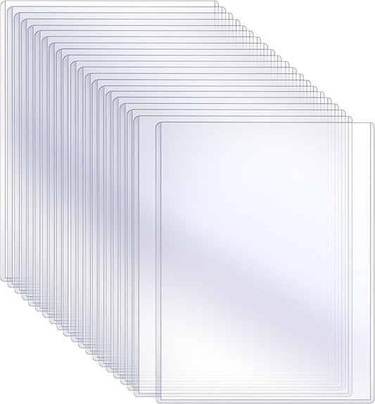 Sherr 20 Pcs Rigid Print Protectors Fit 24 x 36 Inch Poster Paper, Top Loading Page Protectors Plastic Poster Sleeves PVC Clear Sheet Holder to Display Photo Document Magazine Certificate by Sherr