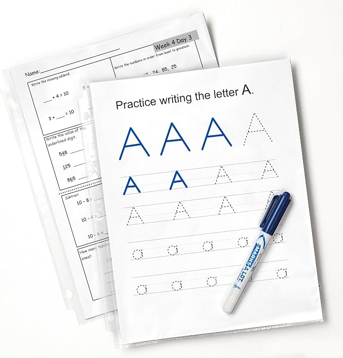Avery EcoFriendly Recycled Economy Sheet Protectors, Semi-Clear, Top Load, 100 Document Protectors (75537) (Pack of 5) - Image 7