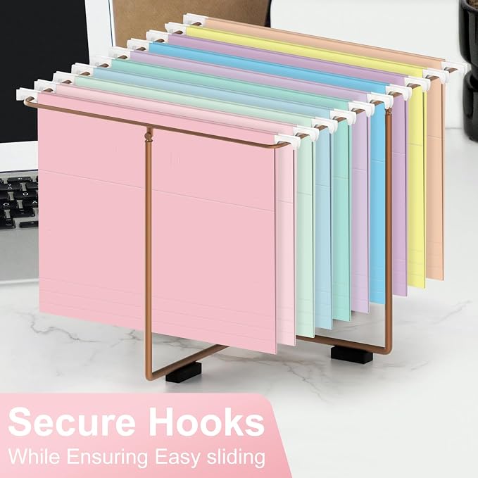 Hanging File Folders, 70 Pack Letter Size Hanging File folders with 1/5-cut Tabs, Stay Organized for Your Home and Office Bulk File, Documents and Paper, Macaron 10 Colors - Image 3