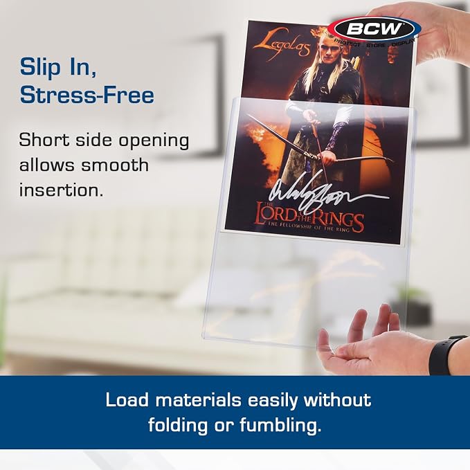 BCW 9x12 Topload Holder (20-Pack) – Rigid Print Protectors for Art Prints, Menus & Sheet Music | Hard Plastic 9x12 Sheet Protectors | Short Side Open 9x12 Top Loaders - Image 4