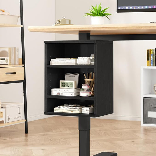 IBUYKE Under Desk Storage Cabinet Clamp on Desk Legs Shelf UTMZ012B | Adjustable Shelf, for Standing Desks Shelf, for Office,Elevating Your Workspace by IBUYKE