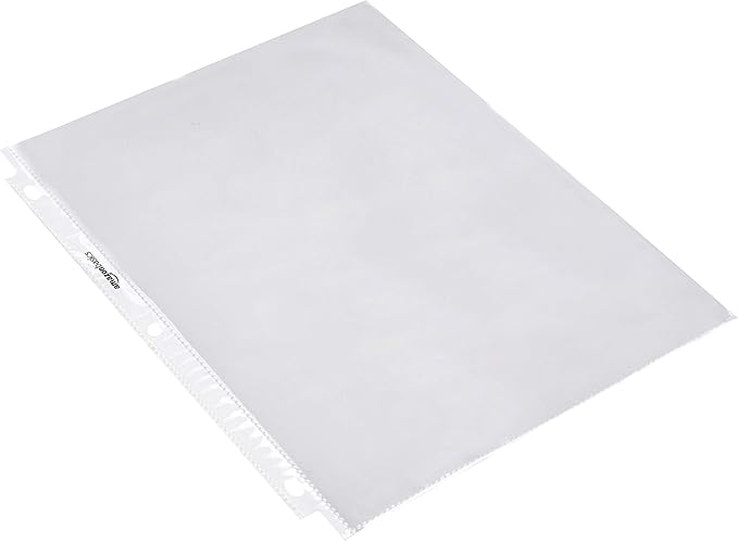 Amazon Basics Sheet Protectors for 3 Ring Binder, Heavyweight, Polypropylene, Top Loading, Letter Size, 8.5 x 11 Inch, 200-Pack, Clear - Image 4