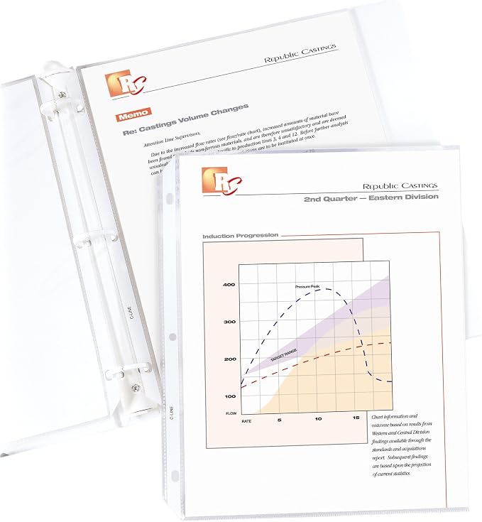 C-Line Top Loading Standard Weight Poly Sheet Protectors, Clear, 8.5 x 11 Inches, 25 per Pack (05047) - Image 3