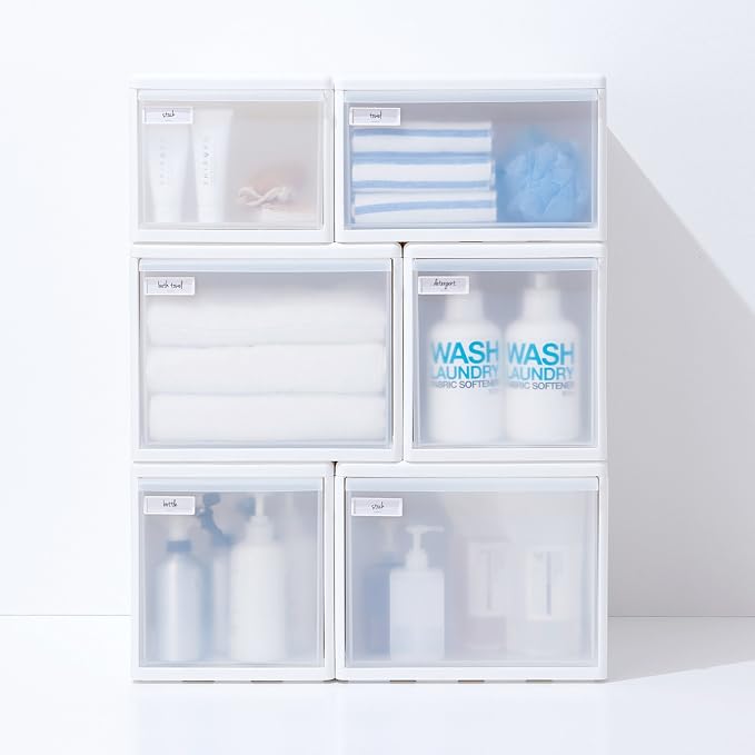 Like-it Storage Case Label Holder, Small, 4 Pieces, Width 2.5 x Depth 0.1 x Height 0.9 inches (6.3 x 0.4 x 2.2 cm), White, Made in Japan - Image 6
