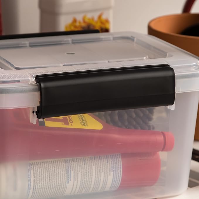 IRIS USA UCB-XS Quart WeatherPro Storage Box, 6.5 Qt - Single, Clear - Image 6