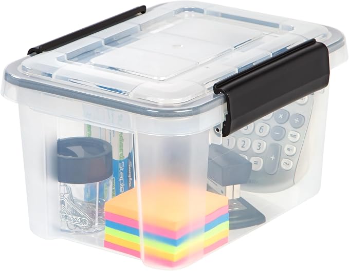 IRIS USA UCB-XS Quart WeatherPro Storage Box, 6.5 Qt - Single, Clear - Image 3