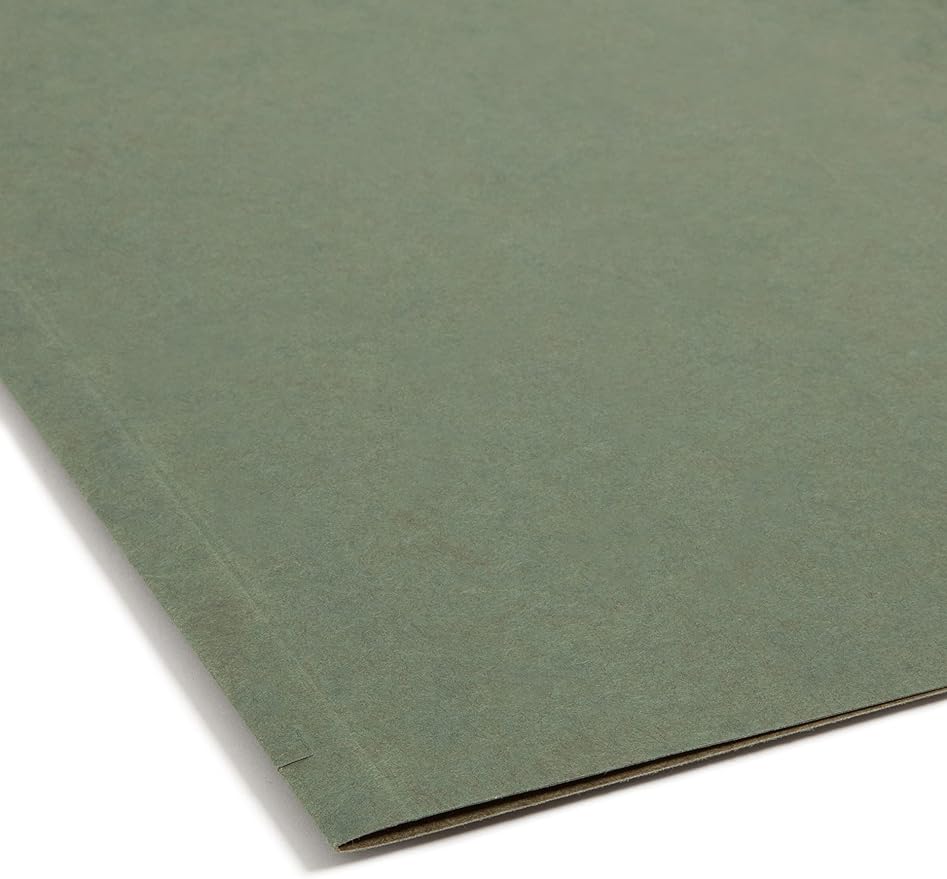 Smead Hanging File Folder with Tab, 1/3-Cut Adjustable Tab, Legal Size, Standard Green, 25 per Box (1-Inch Expansion, Legal) - Image 5