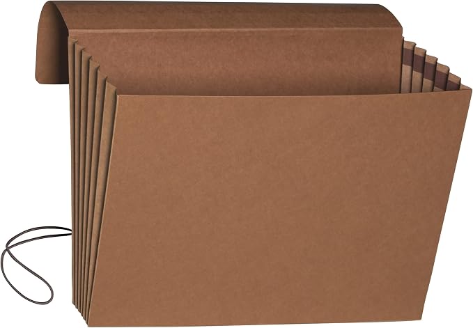 Smead Redrope Expanding File Wallet, Flap and Cord Closure, 5-1/4" Expansion, Legal Size, 10 per Box (71011) by SMEAD