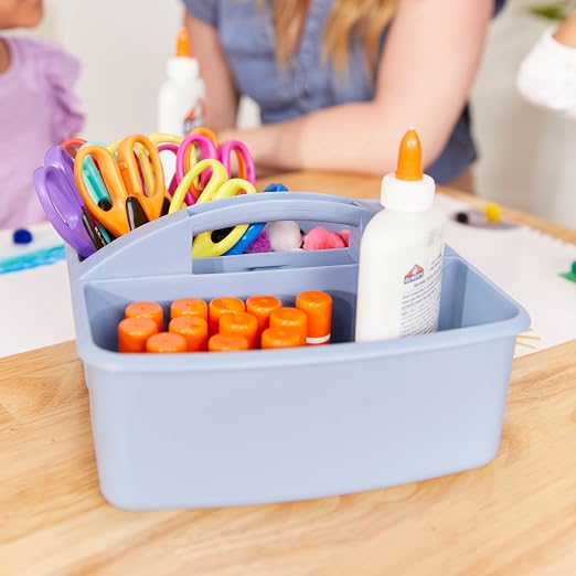ECR4Kids 3-Compartment Small Plastic Caddy, Multipurpose Organization, Earthtone, 6-Pack - Image 9