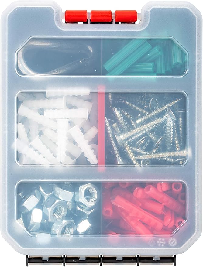 Mini Parts Organizer Box – Small Hardware Storage Case with 6 Compartments & Divider – Compact Nylon Container for Screws, Beads, Tackle, or Travel Toolbox - Image 4