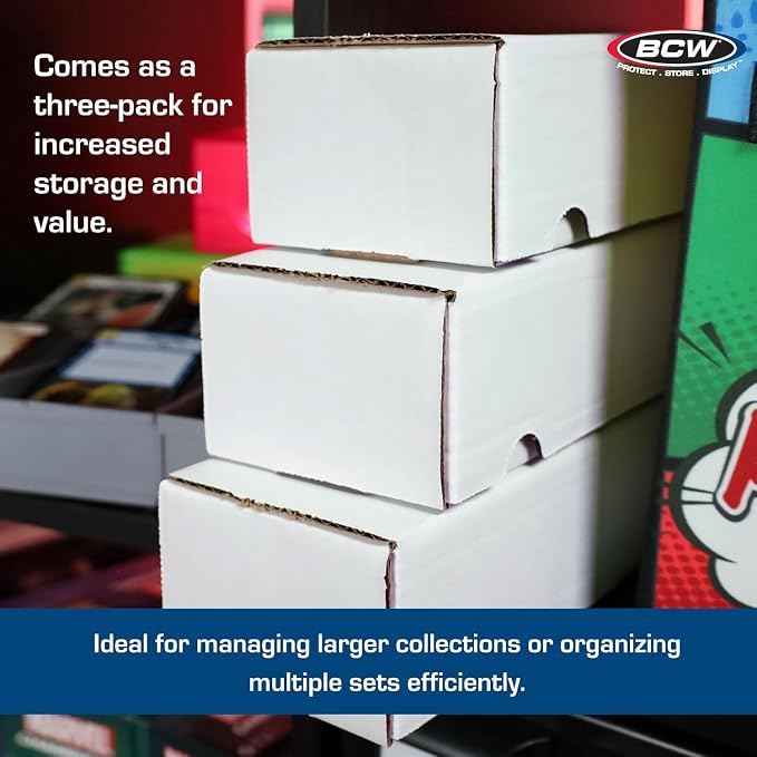 BCW 800ct Trading Card Storage Boxes - 20 Pack | Organizer for Sports Cards, MTG, Pokemon, and Card Games | Assemby Required - Image 6