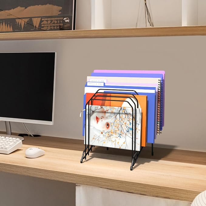 Gawerk Incline Desk Magazine Folder Holder File Organizer with 8-Section - Image 6