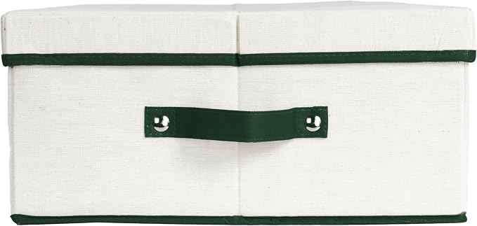 Household Essentials Holiday Gift Wrap Organizer with Lid, Natural and Green - Image 12