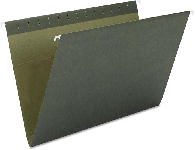 Smead Hanging File Folder, No Tabs, Letter Size, Standard Green, 25 per Box (64010) by SMEAD