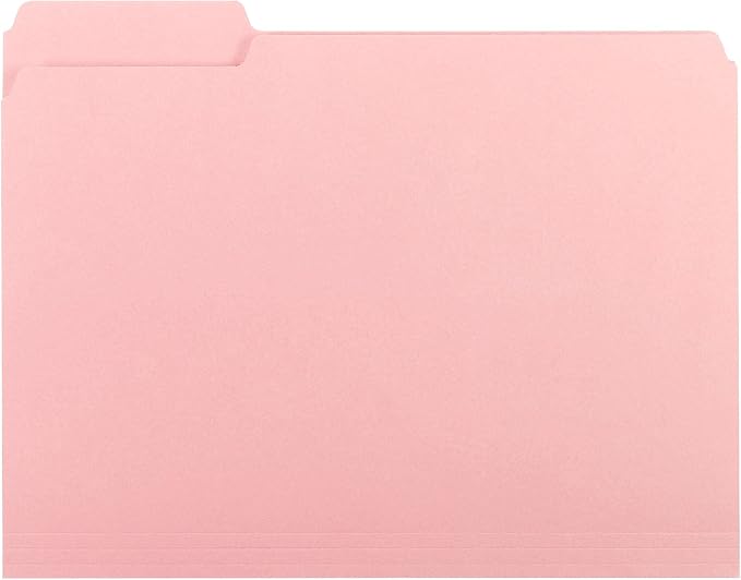 Smead Interior File Folder, 1/3-Cut Tab, Letter Size, Pink, 100 per Box, Expandable File Folders for Filing Cabinet - Image 4