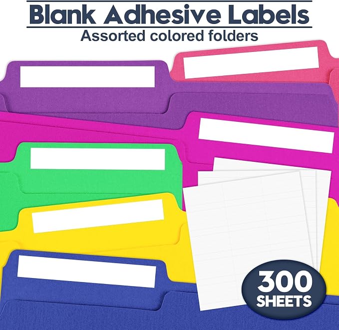 240 Pack Colored File Folders, Letter Size Paper Folders with 1/3-Cut Tabs & Blank Labels, 8.5" x 11" Bulk Durable File Folders for Office/Business/School/Law Firms Use - Image 4