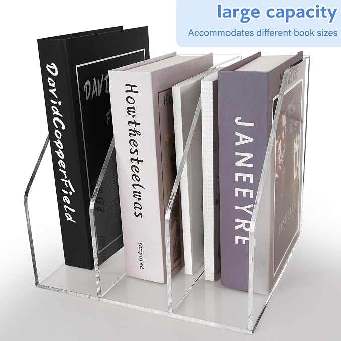 Acrylic Paper Tray Stackable Letter Organizers, Clear Paper Desk Organizer, 3-Tier, Desk A4 File Holder for Office Document Desktop File - Image 7