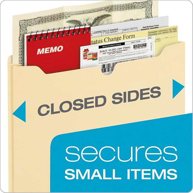 Globe-Weis/Pendaflex File Jackets, 2-Inch Expansion, Letter Size, Red, 50 Jackets per Pack (B3043DTRED) - Image 5