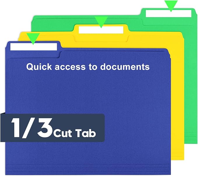 240 Pack Colored File Folders, Letter Size Paper Folders with 1/3-Cut Tabs & Blank Labels, 8.5" x 11" Bulk Durable File Folders for Office/Business/School/Law Firms Use - Image 3