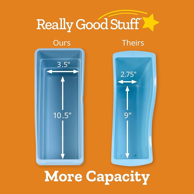 Really Good Stuff Durable Book & Binder Holders, 12-Pack, Clear | Folder & File Plastic Holders Ideal for Narrow or Vertical Storage Needs, Instantly Color Code Your Classroom - Image 3