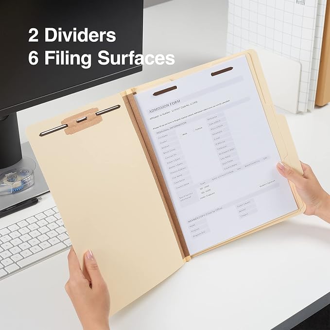 Staples® Classification Folder, 2-Dividers, 2 1/2" Expansion, Letter Size, Manila, 10/Box (ST384872/384872) - Image 6