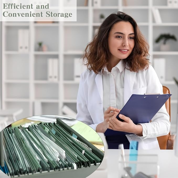 25 Pack 11×17 Expanding Hanging File Folders for Filing Cabinet 1/5 Cut Heavy Duty Hang Folders with Plastic Tabs & Label Cards Extra Large Hangers File Organizer for 11×17 Paper Engineering Document - Image 6