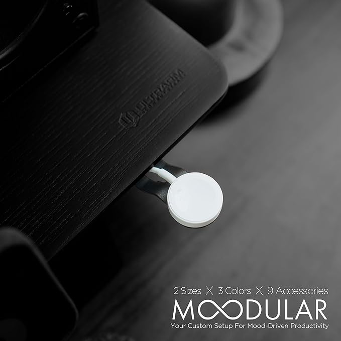 Moodular Watch Stand Add-On for Slide Rails, Do Not Use Alone | Accessory Only, Charger Not Included, Dedicated Watch Spot, Ergonomic & Accessible, Strong & Durable, Black, MSA-WS - Image 2