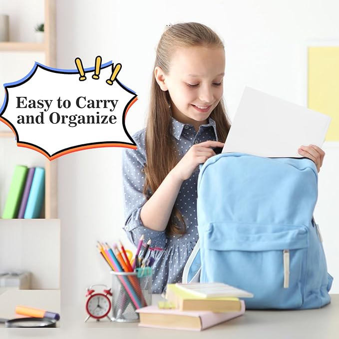 12-Pack Plastic Folders with Pockets and Prongs, 2-Pocket Poly Folders with 3 Fasteners Holds 8-1/2" x 11" Paper for School/Office/Home, White - Image 5
