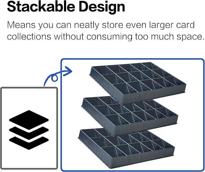 D DACCKIT Card Sorting Tray for Trading Cards, Card Sorter Tray Compatible with Sports Cards, Top Loloaders and Magnetic Card Holders（3 Pack） - Image 7