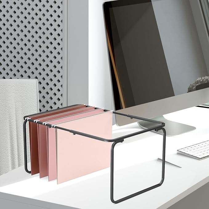 Whaline 36 Pack Dusty Pink Hanging File Folders Letter Size 4 Colors Pink File Pockets with Tab for Home Office Classroom Supplies, 9.2 x 12.8 Inch - Image 6