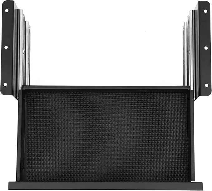 VEVOR Under Desk 2 Layer Slide Out Drawer, 16 inch Under Desk Pull-out Drawer for Home Office Sit Stand Workstation, Black - Image 8