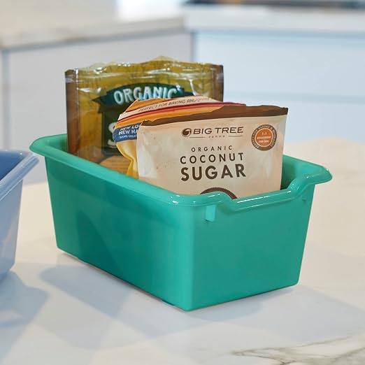 ECR4Kids Scoop Front Storage Bin, Multipurpose Organization, Contemporary, 5-Piece - Image 8