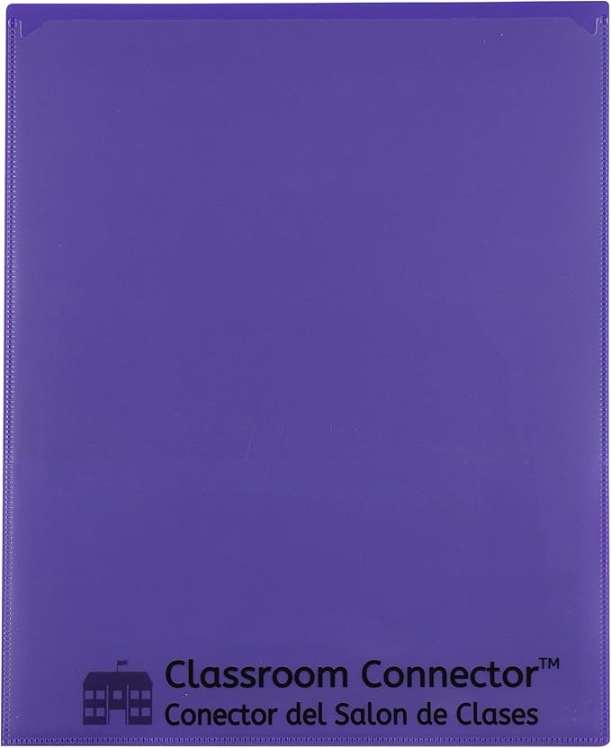 C-Line Classroom Connector School-to-Home Folders, Purple, 25 per Box (32009) by C-Line