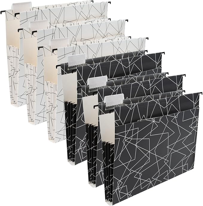 Y YOMA File Folder with Outside Pocket, 8.5 x 11-Inch, Black & White by YYOMA