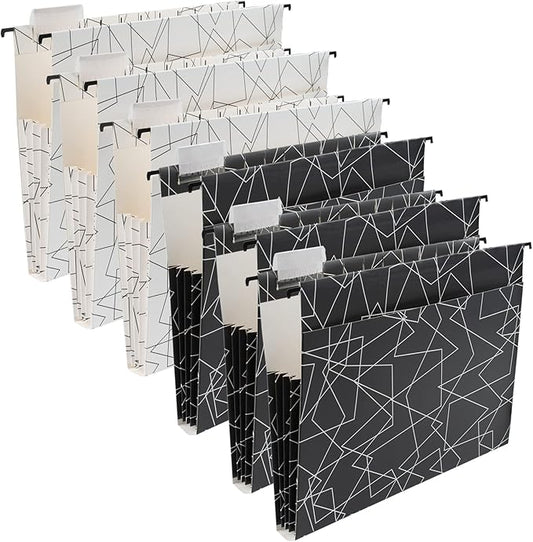 Y YOMA File Folder with Outside Pocket, 8.5 x 11-Inch, Black & White by YYOMA