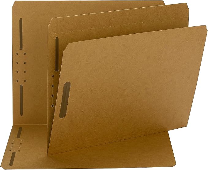 Smead Fastener File Folder, Reinforced Straight-Cut Tab, Letter Size, Kraft, 50 per Box (14813), Brown - Image 2