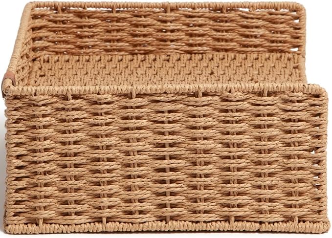 U Brands Letter Tray Paper Organizer, Two Tier Desktop Organizer, Woven - Image 3