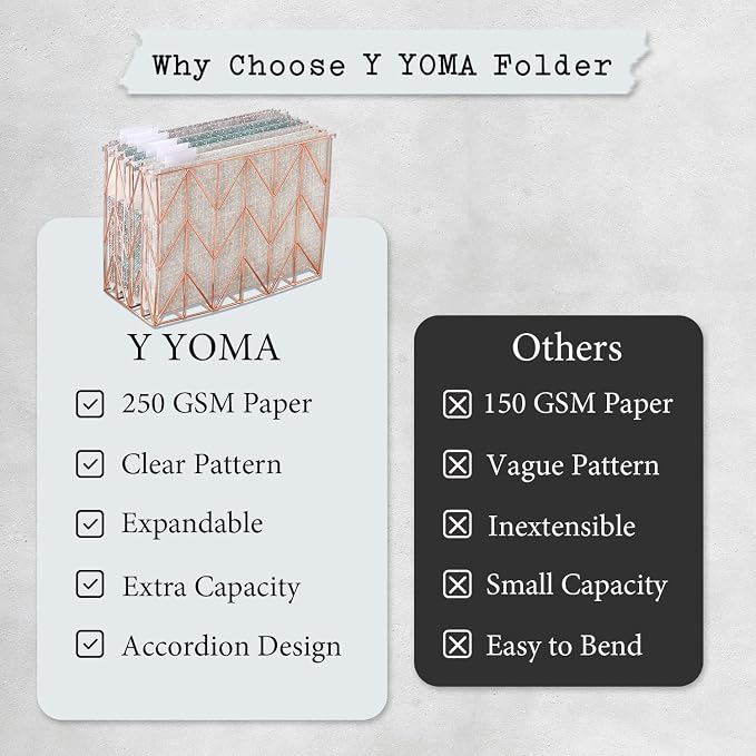 Y YOMA Letter Size - 6 Pack Extra Capacity Hanging File Folders with Pocket Accordion Decorative File Folder Cute Expandable Folder for Office Home with 1/5-Cut Adjustable Tabs, Printing Cloth Pattern - Image 5