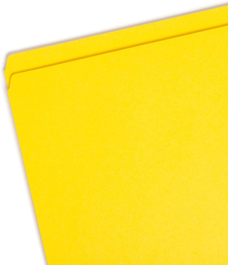 Smead File Folder, Reinforced Straight-Cut Tab, Legal Size, Yellow, 100 per Box (17910) - Image 2