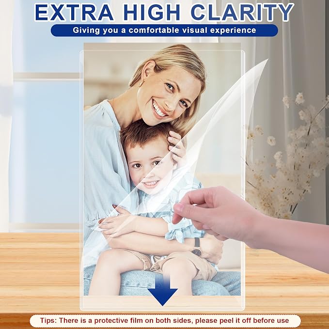 AKONEGE 25PCS Menu Covers 8.5" x 14" Rigid Print Protectors Clear Plastic Page Sheet Protectors for Legal Size Paper, Top Loading Hard Plastic Paper Sleeves for Poster Document Photo Birth Certificate - Image 4