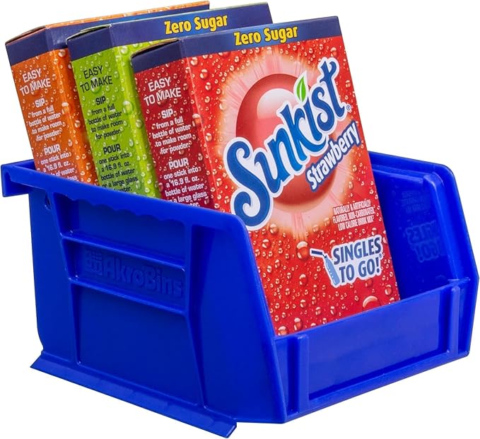 Akro-Mils 30210 AkroBins Plastic Storage Bins, 5"x4"x3", Blue, 24-Pack | Space-Saving Stackable Bins for Garage, Pantry, Craft Organization - Image 10