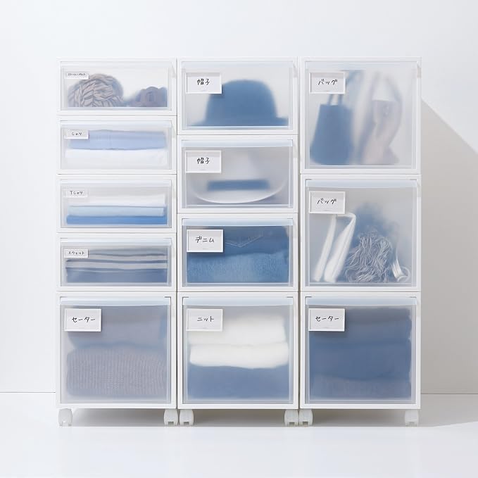 Like-it Storage Case Label Holder, Small, 4 Pieces, Width 2.5 x Depth 0.1 x Height 0.9 inches (6.3 x 0.4 x 2.2 cm), White, Made in Japan - Image 2