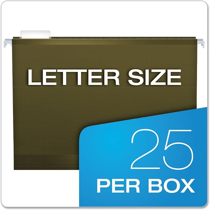 Pendaflex 04152X1 Reinforced 1" Extra Capacity Hanging Folders, Standard Green - Image 6