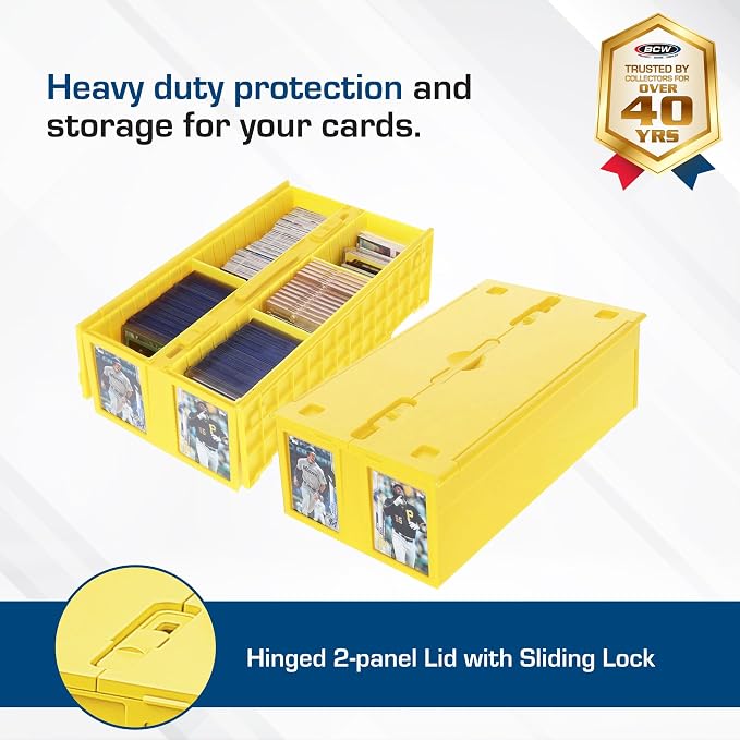 BCW Collectible Card Bin - Holds up to 1600 Cards - Yellow | Large Storage Box for Loose Trading Cards | Pokemon, MTG, and Storage Boxes - Single - Image 2