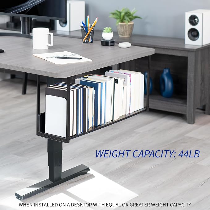 VIVO Under Desk 30 x 7 inch Storage Shelf, Office Accessory Holder for Supplies, Gaming Devices, and More, Workstation Organizer, Black, DESK-SHELF30-UB - Image 7