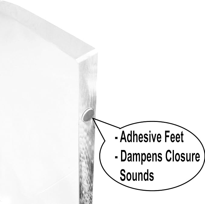 AMT Clear Acrylic Monitor Stand Riser 2 Tier, 5.5 Inches High Clear Computer Desk Organizer Shelf for Multi Media PC Storage Laptop - Image 4